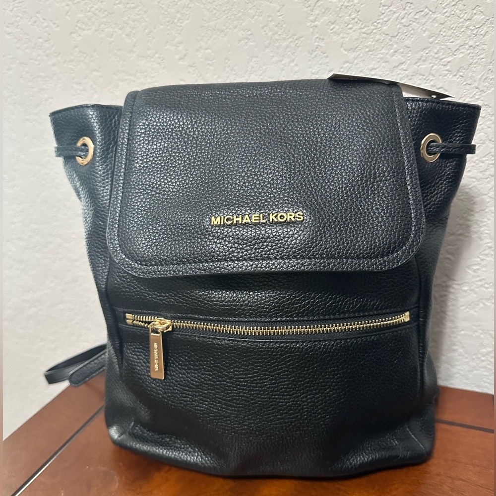 Michael Kors Large Flap Leather Backpack